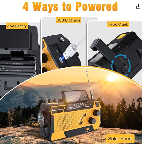 Solar-Powered Emergency Survival Radio