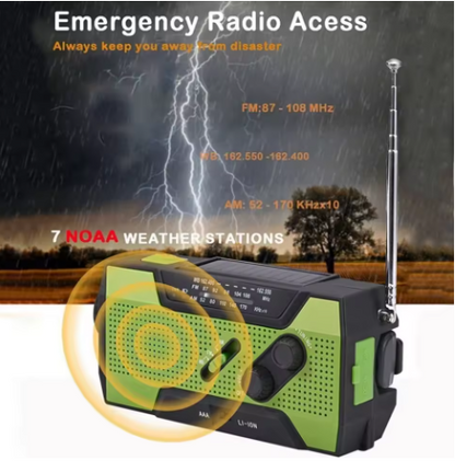 Solar-Powered Emergency Survival Radio