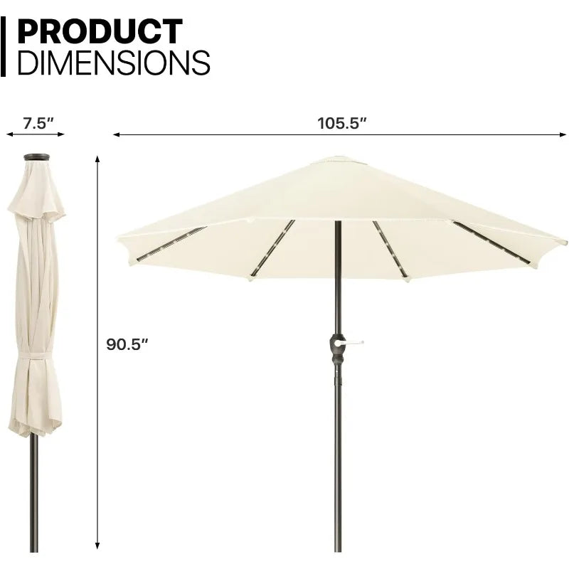 Sunlit Solar Patio Umbrella