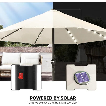 Sunlit Solar Patio Umbrella